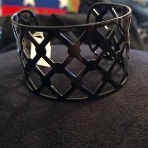 Lia Sophia Helix black cuff bracelet